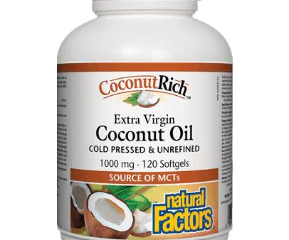 Natural factors - coconut oil 1000mg - 120 sgels Discount