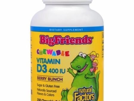 Natural factors - bigfriends vit d3 400iu - 250 chew tabs For Discount