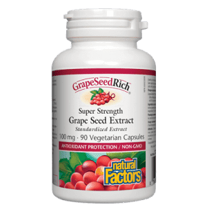 Naturals factors - grape seed extract super-strength 100mg - 90 vcaps Fashion