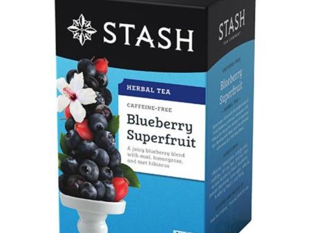 Stash - blueberry superfruit decaf herbal tea - 20 bags on Sale