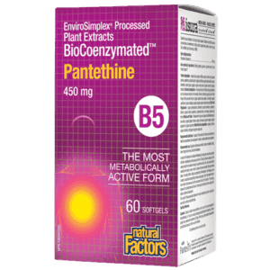 Natural factors - biocoenzyme pantethine  450mg - 90 sgels Online