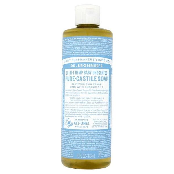 Dr. bronner s - pure castile soap liquid for baby : unscented Online Sale