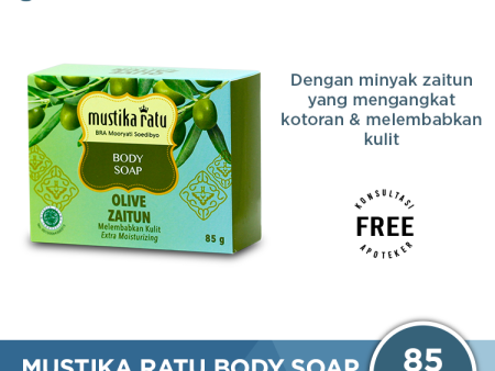 Mustika Ratu Zaitun Body Soap 85 Gr - Melembabkan dan Melembutkan Kulit Online Hot Sale