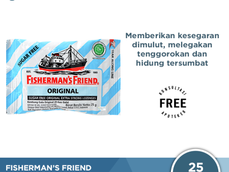 Fisherman s Friend Original Sugar Free - Permen Pelega Tenggorokan Cheap