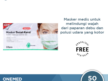 Onemed Masker Earloop 50 Pcs - Masker Medis Onemed Discount