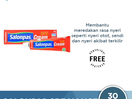 Salonpas Cream Hot 30 Gr - Krim Pereda Nyeri Otot dan Sendi Supply