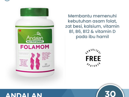 Andalan Nutrifemme Folamom 30 Kaplet - Suplemen Ibu Hamil on Sale