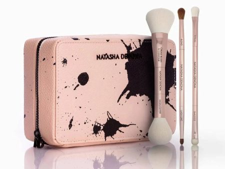 סט מברשות ותיק איפור - Makeup bag & brushes Set Discount