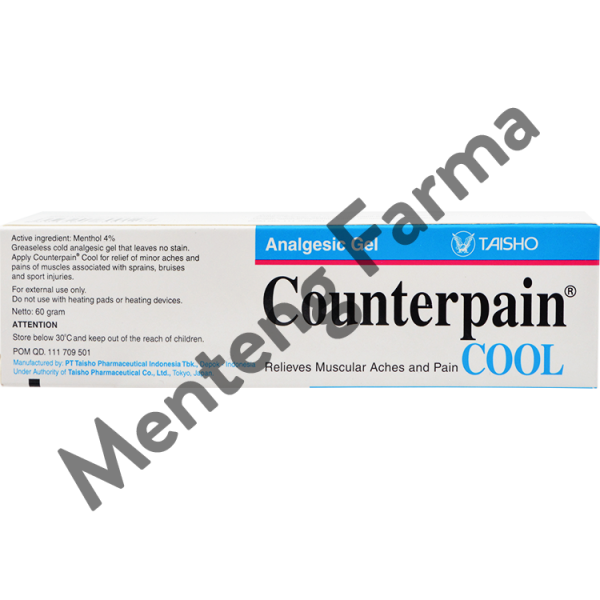 Counterpain Cool 60 gr - Gel Analagesik Pereda Nyeri Otot Keseleo Memar dan Punggung Online Sale