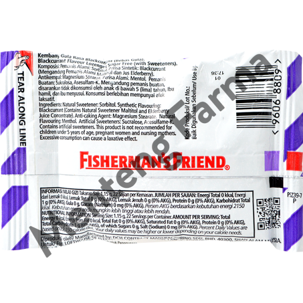 Fisherman s Friend Blackcurrant Sugar Free - Permen Pelega Tenggorokan For Cheap