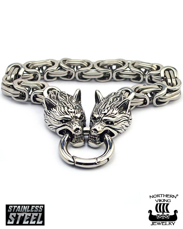 Clasp Byzantine Wolf Head rannekoru - Teräs Online now