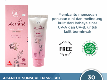 Acanthe Sunscreen SPF 30 For Oily Skin - Tabir Surya Kulit Berminyak Online now