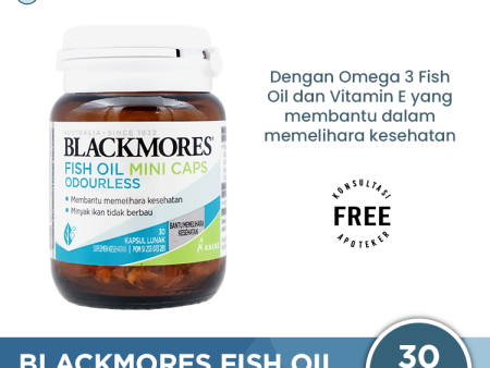 Blackmores Fish Oil Mini Caps Odourless 30 Kapsul Lunak Online Sale