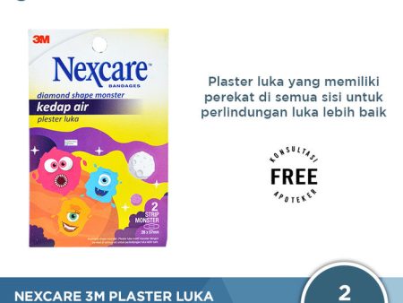 Plester Luka 3M Nexcare Waterproof Motif Monster - Plester Luka Anak on Sale