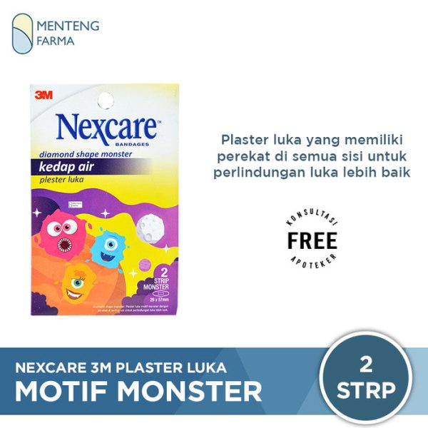 Plester Luka 3M Nexcare Waterproof Motif Monster - Plester Luka Anak on Sale