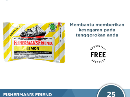 Fisherman s Friend Lemon Sugar Free - Permen Pelega Tenggorokan Hot on Sale