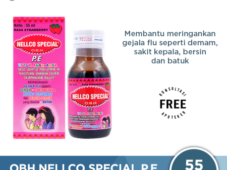 OBH Nellco Special PE Anak Strawberry 55 mL - Meringankan Gejala Flu Anak Discount