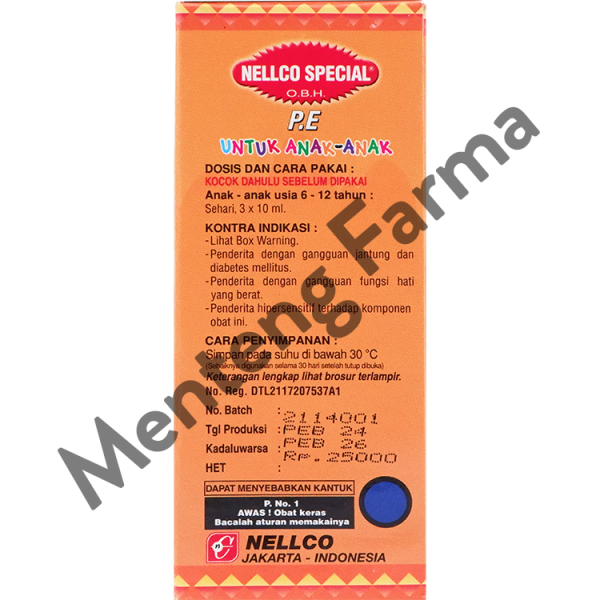 OBH Nellco Special PE Anak Jeruk 55 mL - Meringankan Gejala Flu Anak Fashion