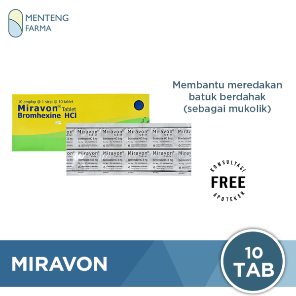 Miravon 10 Tablet - Untuk Batuk Berdahak Hot on Sale