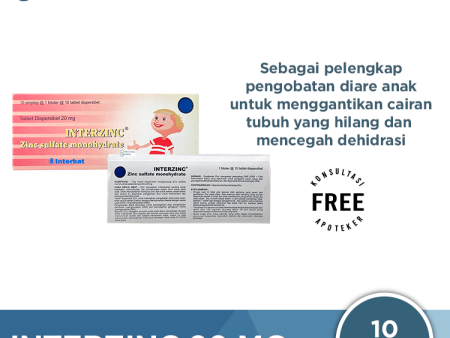 Interzinc 20 mg 10 Tablet - Obat Diare Anak Fashion