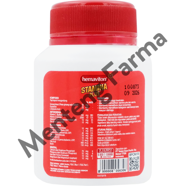 Hemaviton Stamina Plus 30 Kapsul - Menjaga Stamina Tubuh For Sale