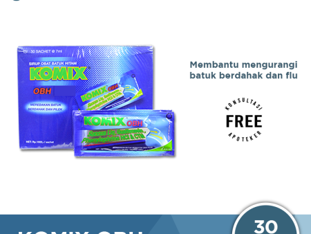 Komix OBH Dus Isi 30 sachet - Obat Batuk Berdahak dan Pilek Online Hot Sale