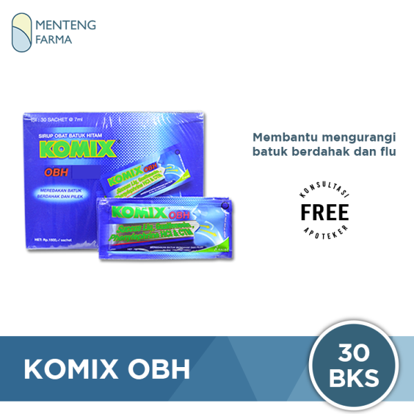 Komix OBH Dus Isi 30 sachet - Obat Batuk Berdahak dan Pilek Online Hot Sale