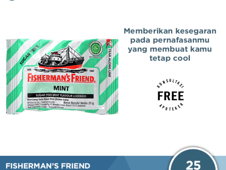 Fisherman s Friend Mint Sugar Free - Permen Pelega Tenggorokan Fashion