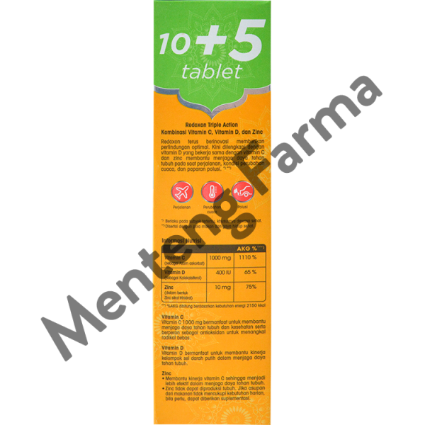 Redoxon Triple Action Effervescent 15 Tablet - Suplemen Imunitas Fashion