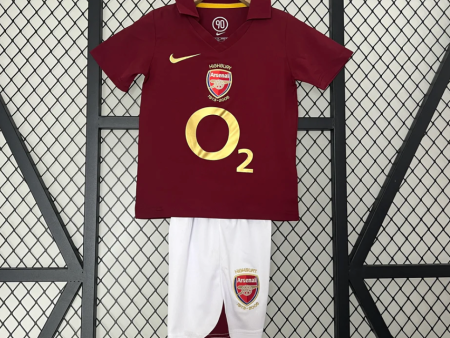 Rare 2005 06 Arsenal Redcurrant Children s Kit | Kids Thierry Henry Retro Home Shirt & Shorts Online