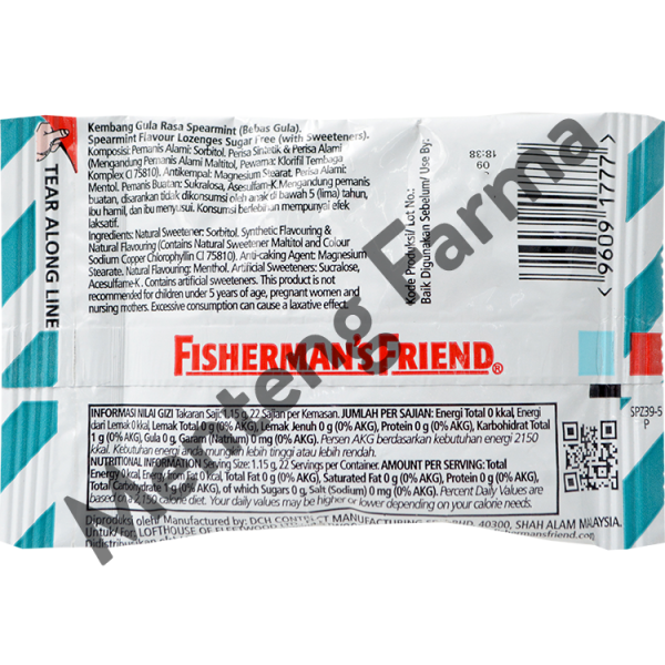 Fisherman s Friend Spearmint Sugar Free - Permen Pelega Tenggorokan on Sale