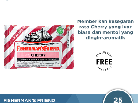 Fisherman s Friend Cherry Sugar Free - Permen Pelega Tenggorokan Discount