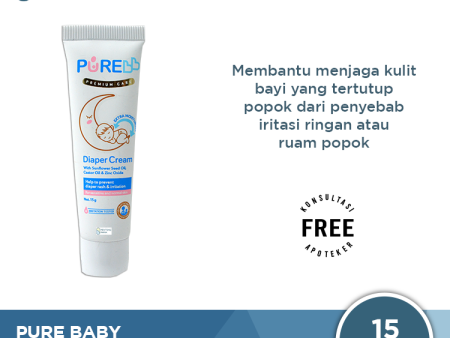 Pure Baby Diaper Cream 15 Gram - Krim Pelindung Kulit Bayi Area Online