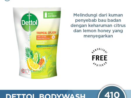 Sabun Mandi Cair Dettol Tropical Splash - 410 Gram For Sale