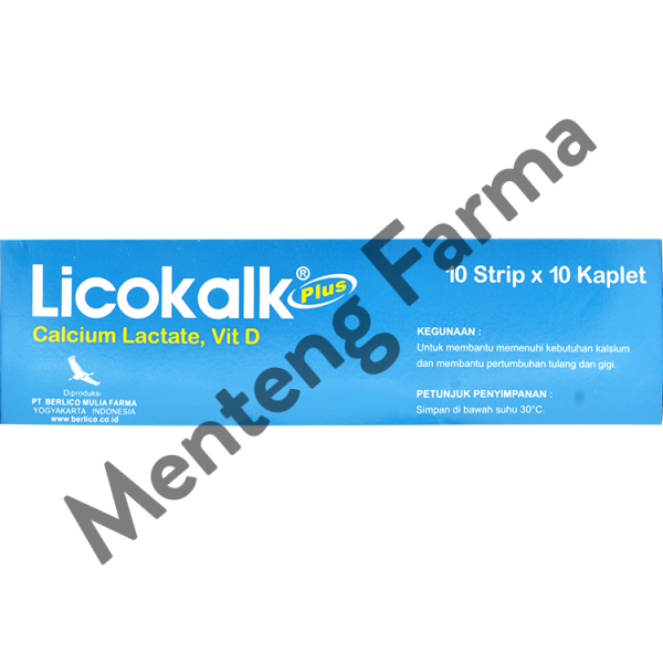 Licokalk Plus Papermint 300 mg 10 Kaplet - Suplemen Kalsium For Sale