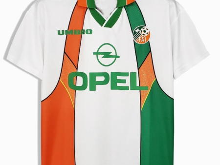 1995 Ireland Away Retro Jersey | Iconic Opel Umbro Shirt | Vintage Tri-Colour Design Tribute Fashion