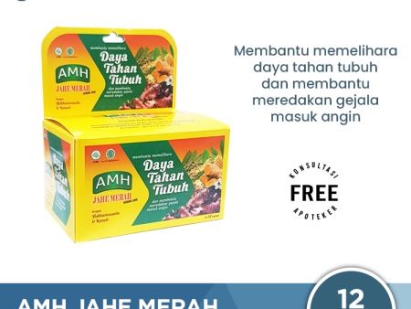 AMH Jahe Merah Herbal Cair 12 Sachet - Meredakan Gejala Masuk Angin Online Hot Sale