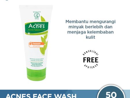 Acnes Natural Care Face Wash Oil Control 50 Gr - Mengontrol Minyak di Wajah For Discount