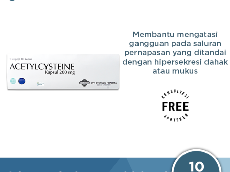 Acetylcysteine 200 mg 10 Kapsul - Obat Pengencer Dahak Fashion