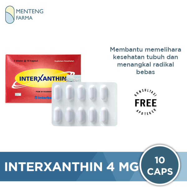 Interxanthin 4 mg 10 Kapsul - Antioksidan Untuk Daya Tahan Tubuh Hot on Sale