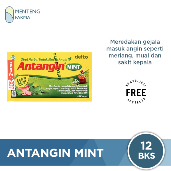 Antangin Mint 12 Sachet - Sirup Masuk Angin, Meriang, Mual, Pusing Online Hot Sale