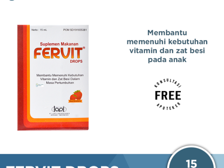 Fervit Drops 15 ml - Suplemen Pertumbuhan Anak Cheap