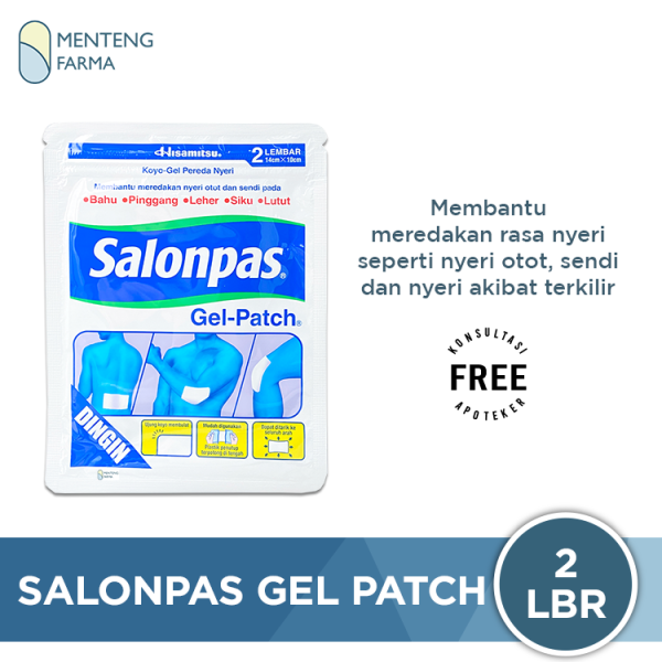 Salonpas Gel Patch 2 lembar - Koyo Elastis Pereda Nyeri Otot dan Sendi For Sale