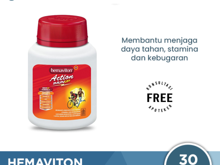 Hemaviton Action ImunUp 30 Kapsul - Suplemen Penambah Stamina, Tenaga, dan Energi Discount