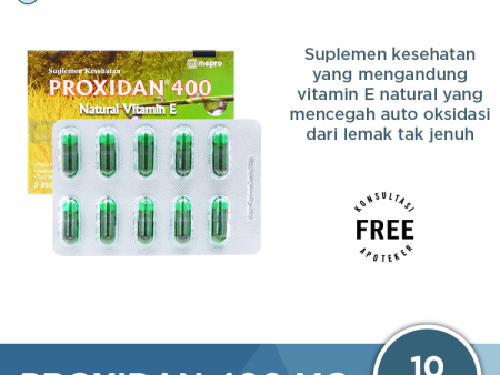 Proxidan 400 Mg 10 Kapsul - Suplementasi Vitamin E For Cheap