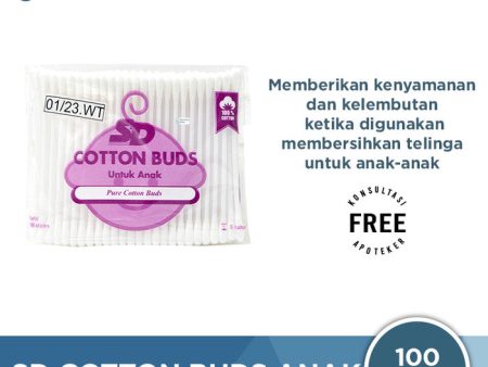 SD Cotton Buds Anak Refill 100 Sticks - Pembersih Telinga Anak Sale