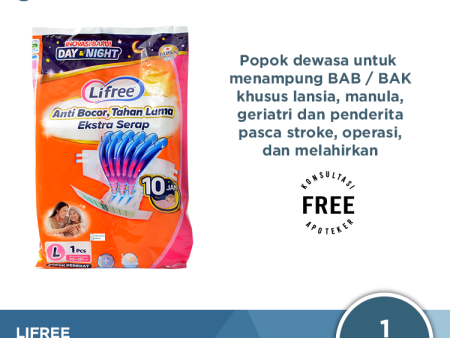 Lifree Popok Perekat L1 - Popok Perekat Dewasa Sachet Supply