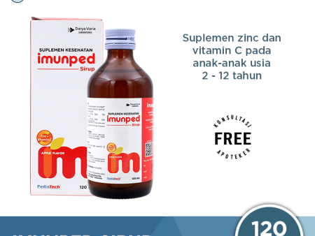 Imunped Sirup 120 mL - Suplemen Zinc dan Vitamin C Anak Discount