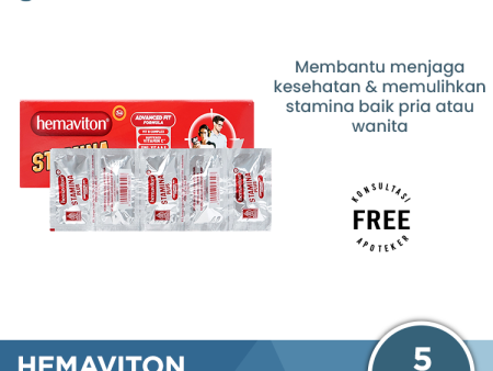 Hemaviton Stamina Plus 5 Kapsul - Menjaga Stamina Tubuh For Discount