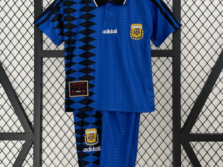 1994 Childrens Argentina Away kit | Maradona retro kids jersey For Sale